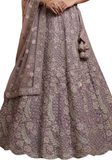 lehenga mauve mariage brodé tulle soie narkis fashion soraya