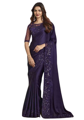 Stylish sari bleu marine Abila