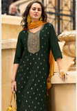 Salwar classic vert Akansha - Tailles 38 et 44