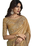 Beau sari designer doré Aliya