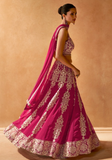 Lehenga tendance rose rani Anaisha