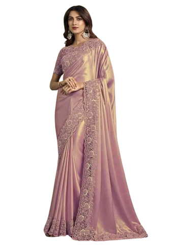 Stylish sari chic rose clair Arniya