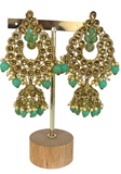 Vadhani Green Tikka and Earrings