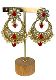 Boucles d’oreilles dorées et rouges – Coffret Indianbox Esha Rouge