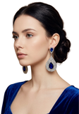 Boucles soirées Bleu roi argenté Cécilia - Narkis Fashion