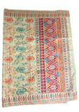 Plain Turquoise Pashmina scarf with fringes
