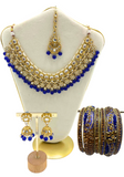 Combo bijoux bleu roi Madhavi