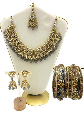 Combo bijoux gris Romila