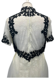Diana Wedding Dress - White and black