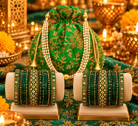 Coffret Diwali Glow – Vert Émeraude