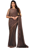 Stylish sari taupe Elaya