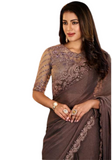 Stylish sari taupe Elaya