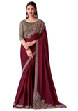 Beau sari bordeaux Emeline