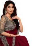 Bluish gray Bollywood saree Daya
