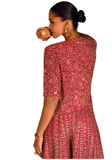 Crop top indien brodé rose pour mariag
