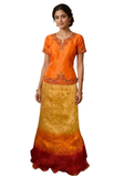 ensemble lehenga orange doré femme tenue indienne pas cher neela narkis fashion