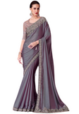 Bluish gray Bollywood saree Daya