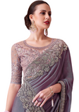 Bluish gray Bollywood saree Daya