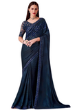 Bluish gray Bollywood saree Daya