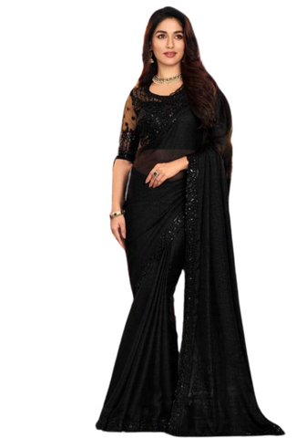 Elégant sari noir Eva