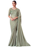 Bluish gray Bollywood saree Daya