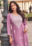 Ensemble salwar mauve Farah - Tailles 40 et 42