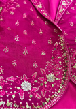 Lehenga chic soirée rose fuchsia Farah