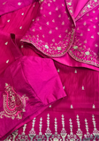 Lehenga chic soirée rose fuchsia Farah