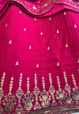 Lehenga chic soirée rose fuchsia Farah