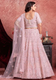 Lehenga chic mariage baby rose Fazna