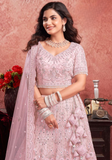 Lehenga chic mariage baby rose Fazna