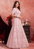 Lehenga chic mariage baby rose Fazna