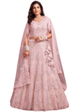 Lehenga chic mariage baby rose Fazna