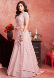 Sublime lehenga mariage baby rose Flavia