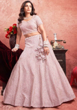 Sublime lehenga mariage baby rose Flavia