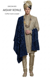 groom box mariage homme sherwani beige bleu turban mala chaussures mariage indien