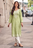 Ensemble salwar vert clair Hana - Tailles 40 et 42