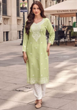 Ensemble salwar vert clair Hana - Tailles 40 et 42