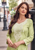 Ensemble salwar vert clair Hana - Tailles 40 et 42