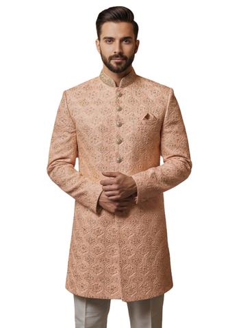 Tarun Blue Velvet Sherwani