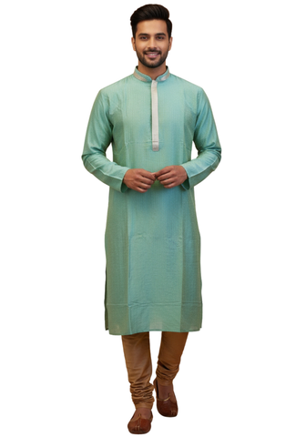 Kurta homme vert Karan - Taille 42 - Narkis Fashion