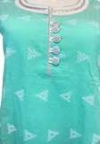 Salwar Indien coton vert Indra - Taille 42
