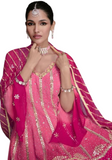 Salwar pakistanais rose Jamila