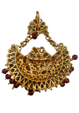 Golden Red Wedding Head Jewel