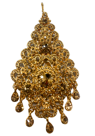 Golden Red Wedding Head Jewel