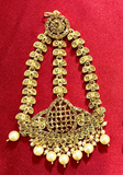 Golden Red Wedding Head Jewel