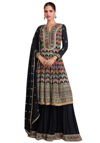 Stylish gray Tanjila salwar