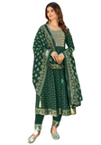 Salwar kameez vert bouteille Kavitha - Taille 46