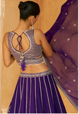 Lehenga tendance violet Kiara