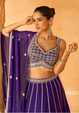 Lehenga tendance violet Kiara